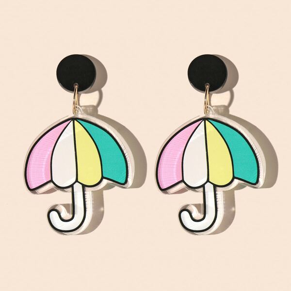 

Umbrella Charm Drop Earrings, Multicolor