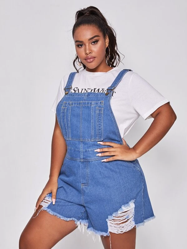 plus size denim dungarees uk