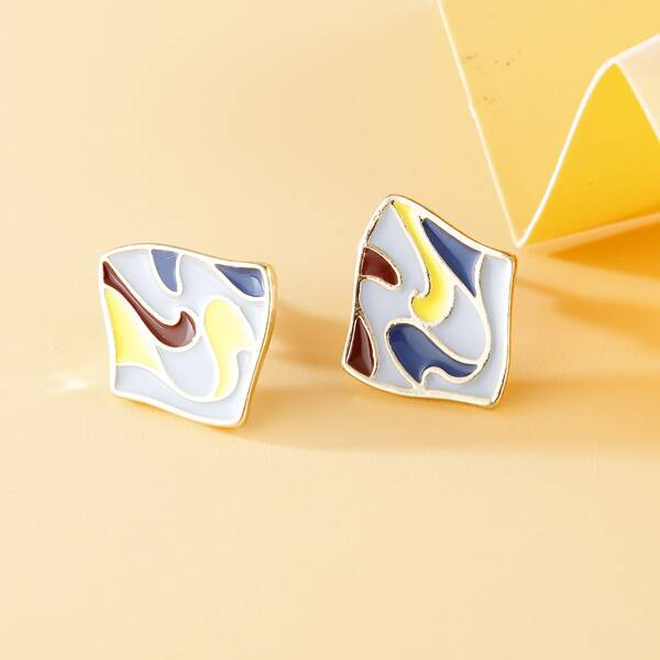 

Colorful Stud Earrings, Multicolor