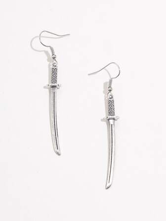 Pendientes largos con espada