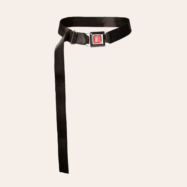 

Metal Decor Tape Belt, Black
