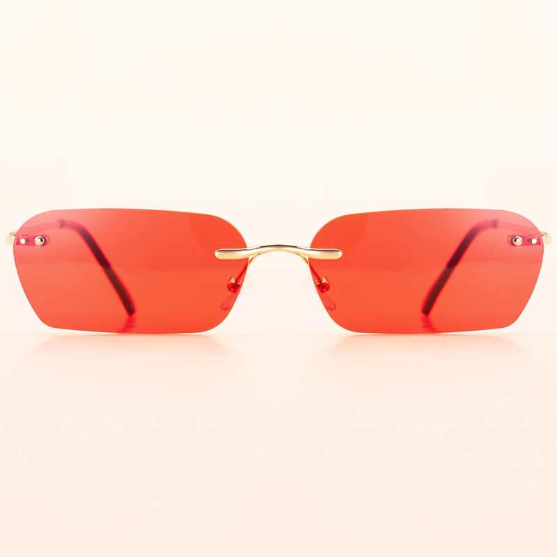 

Guys Rimless Sunglasses, Red