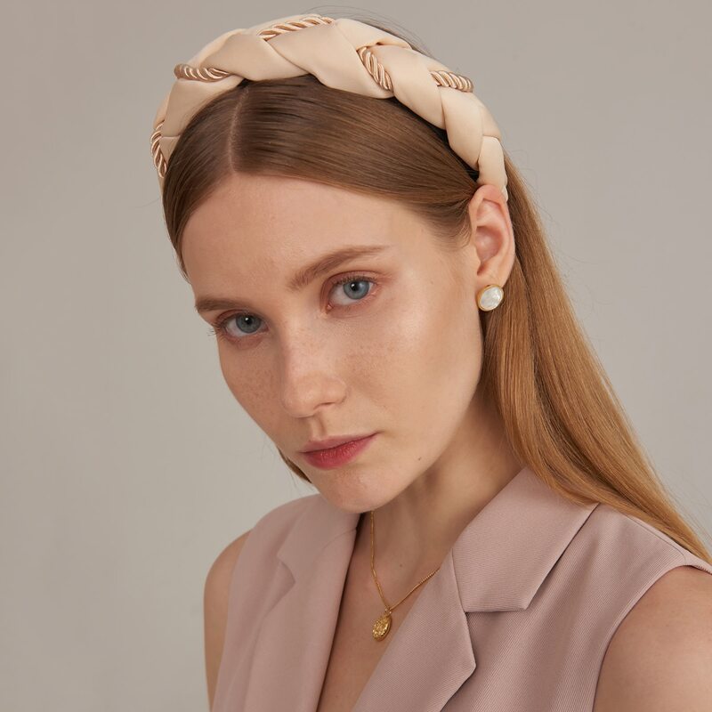 

BRAIDED HEADBAND, Apricot