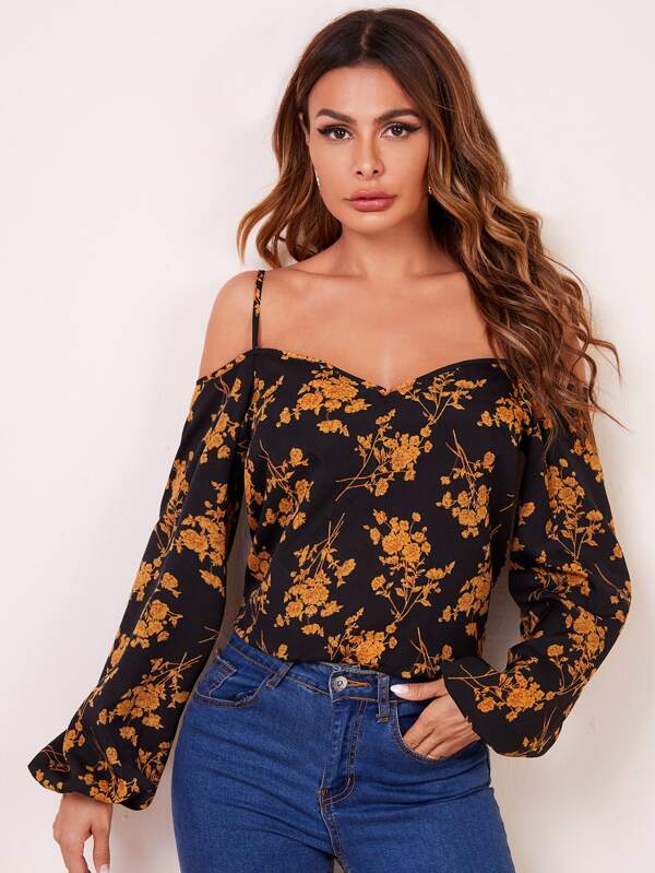 shein cold shoulder tops