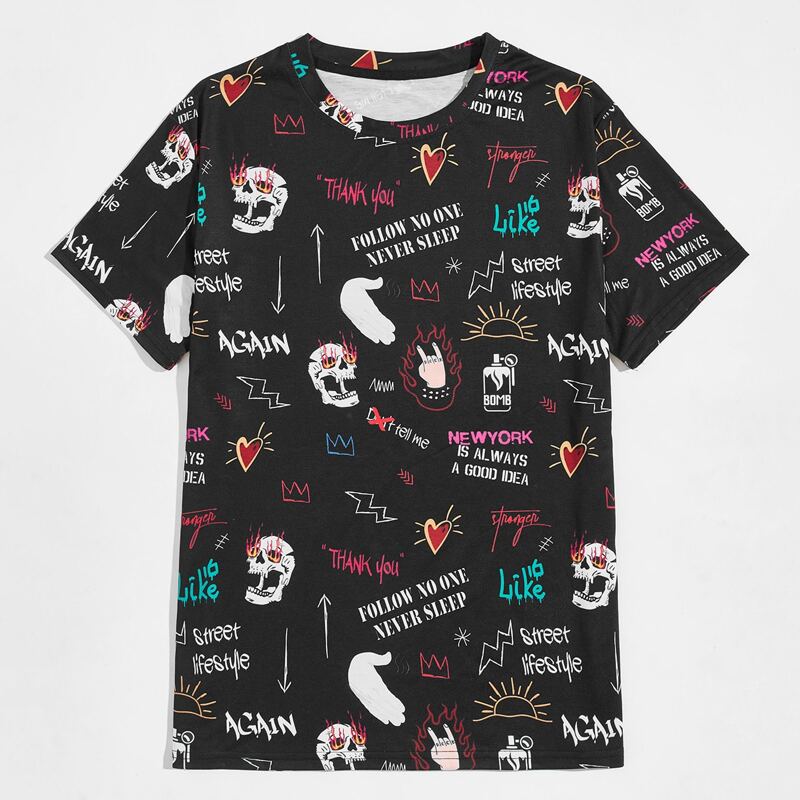 

Guys Skull Graphic Tee, Black