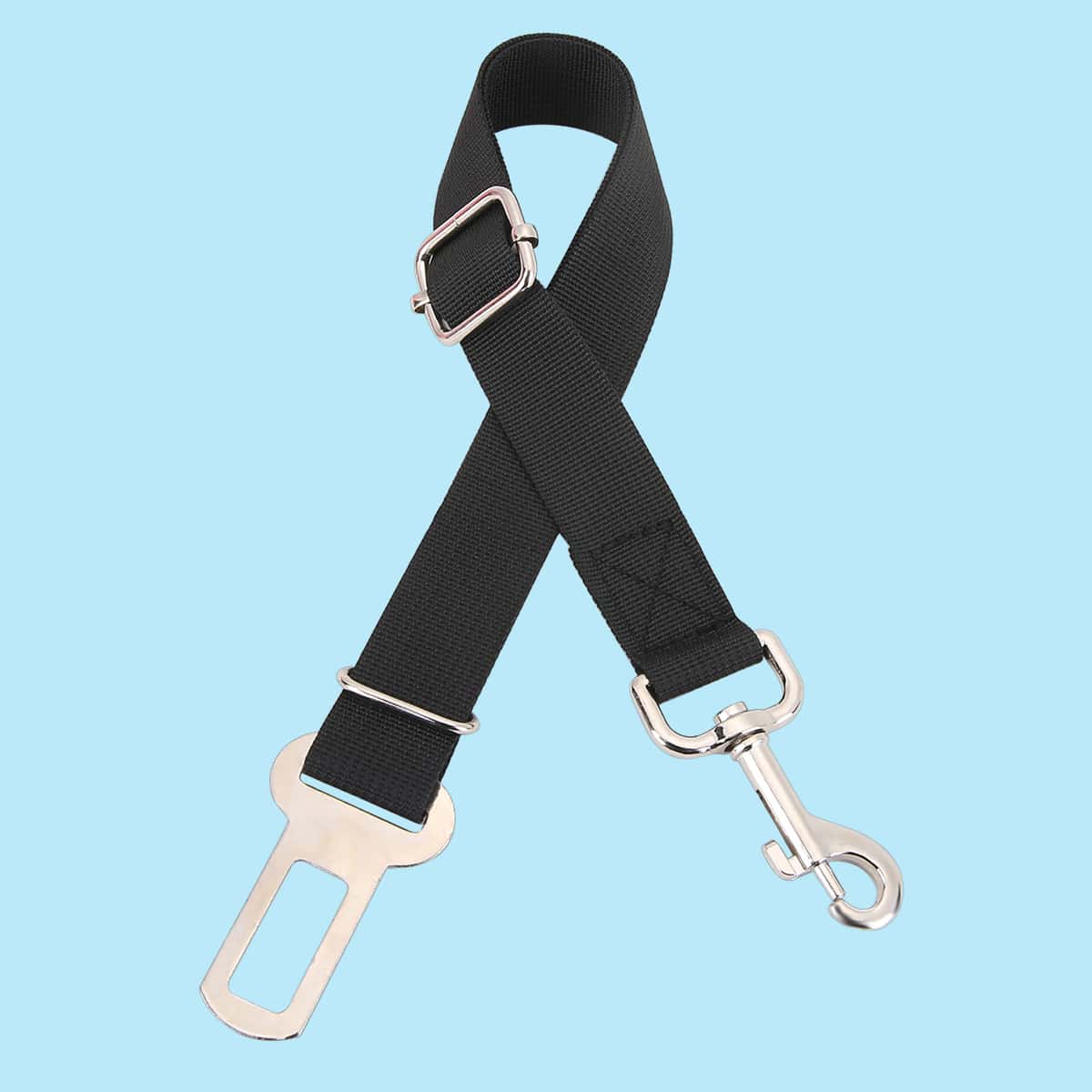 

1pc Dog Seat Belt, Black
