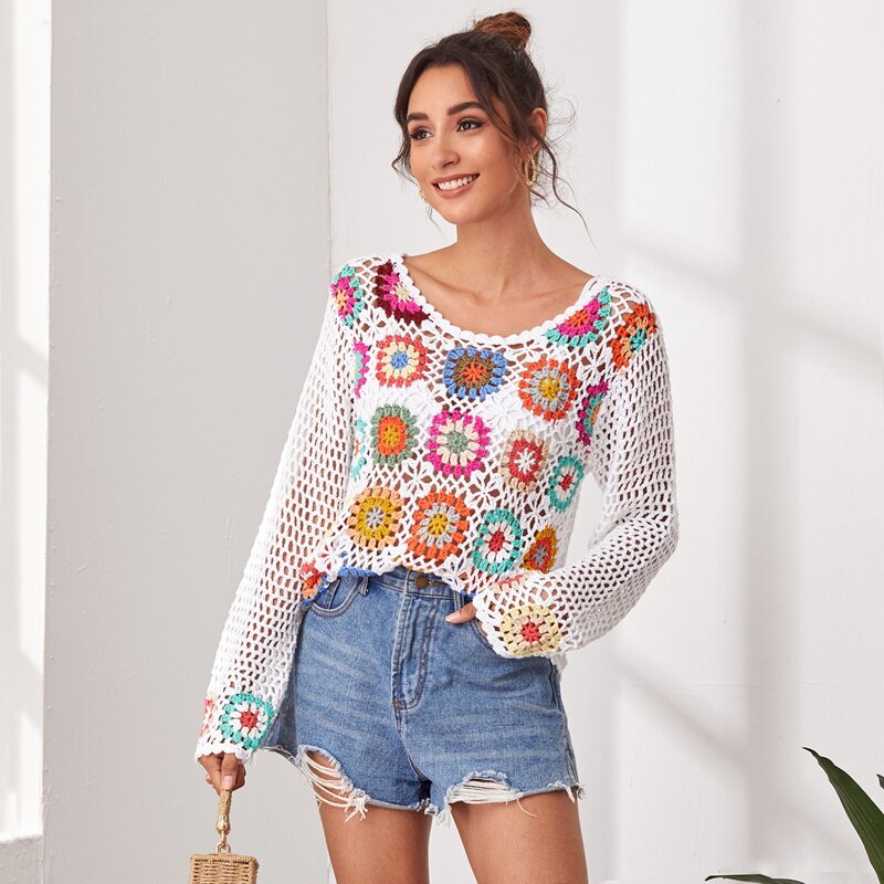 

Scallop Trim Cover Up, White