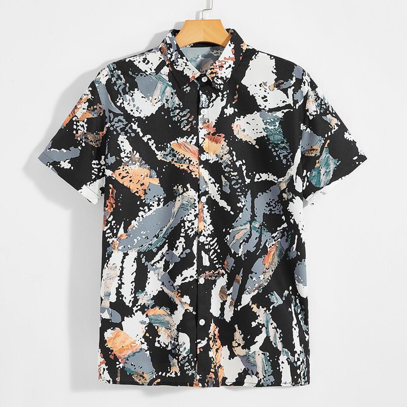 

Guys Allover Graphic Shirt, Multicolor