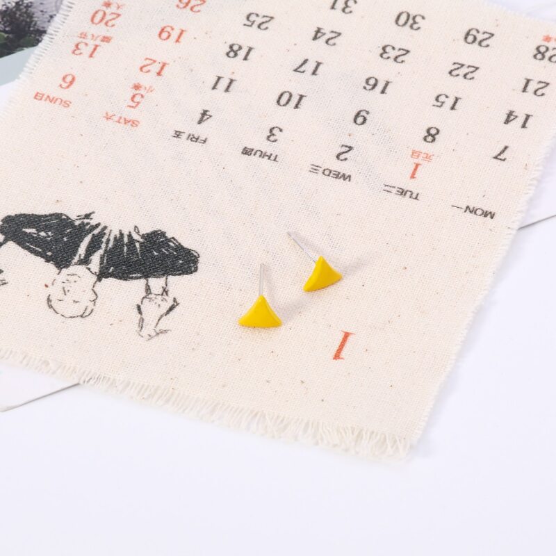 

Triangle Stud Earrings, Yellow