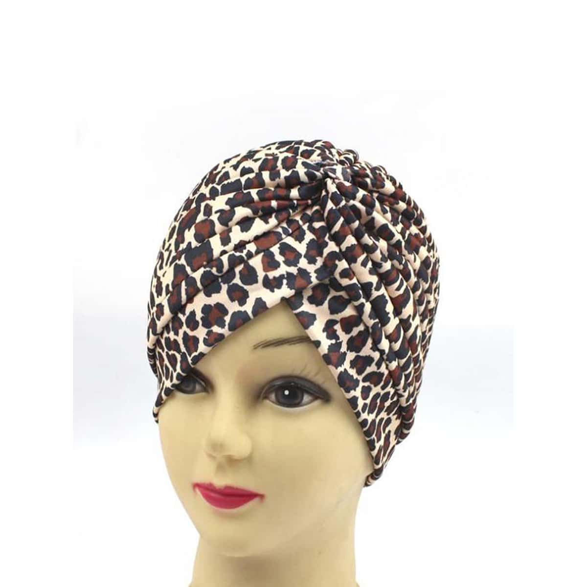 

Leopard Turban Hat, Multicolor