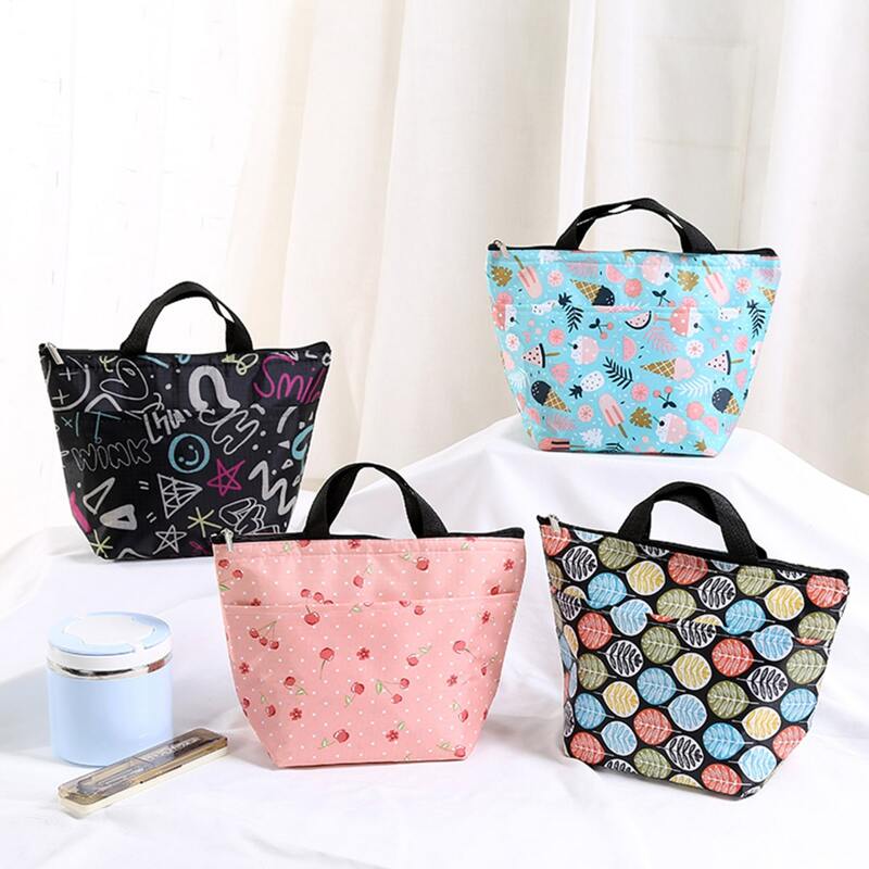 

1pc Cartoon Print Storage Handle Bag, Multicolor