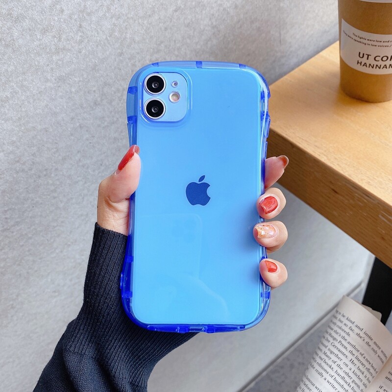 

1PC Clear iPhone Case, Blue