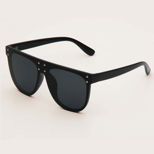 

Men Flat Top Acrylic Frame Sunglasses, Grey