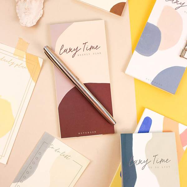 

1pack Colorblock Random Memo Pad, Multicolor