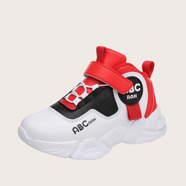 

Boys Lace-up Decor Wide Fit Sneakers, White
