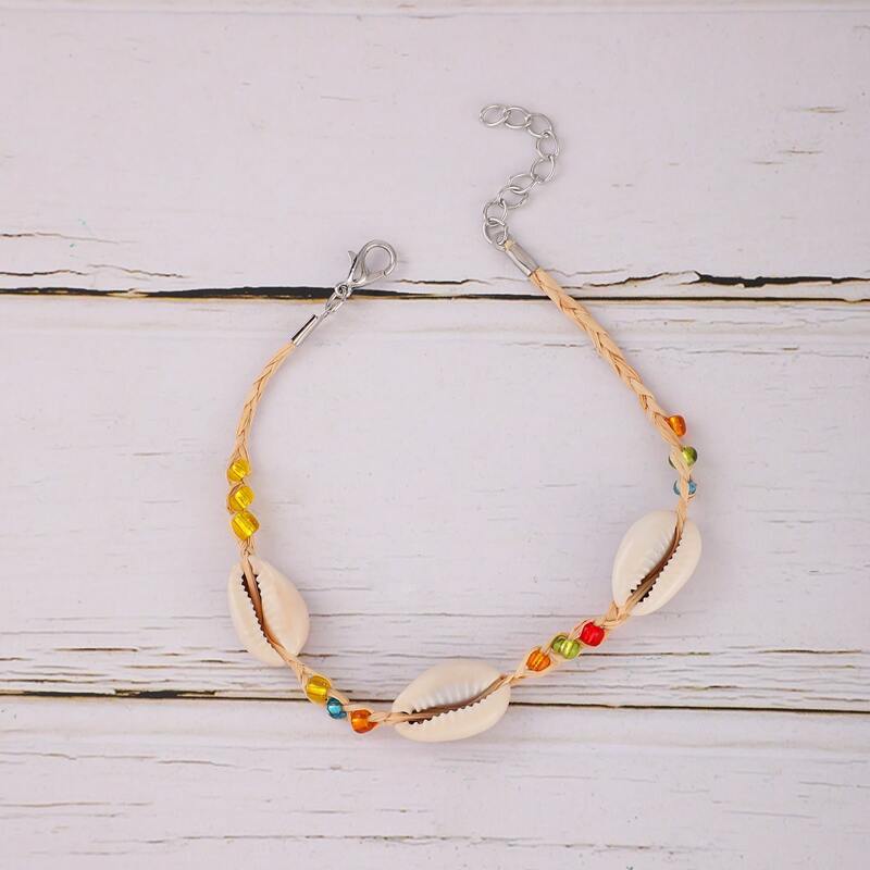 

Shell Braided Anklet, Multicolor
