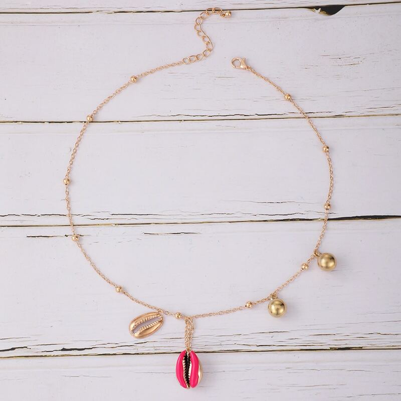 

Shell Beaded Necklace, Gold