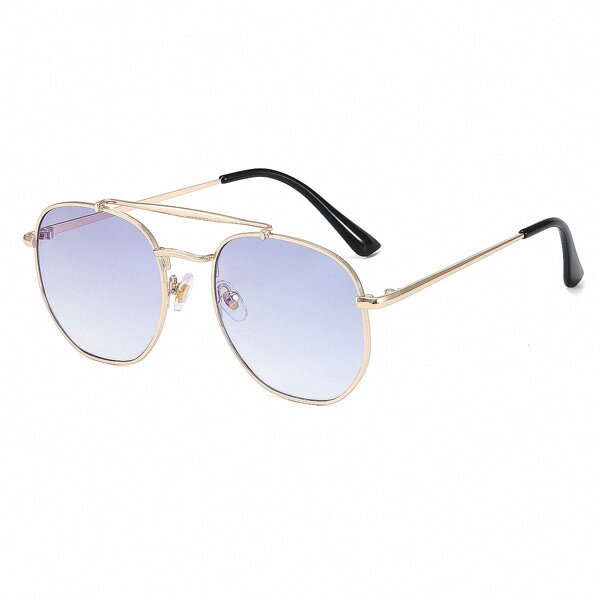

Men Top Bar Metal Frame Sunglasses, Blue
