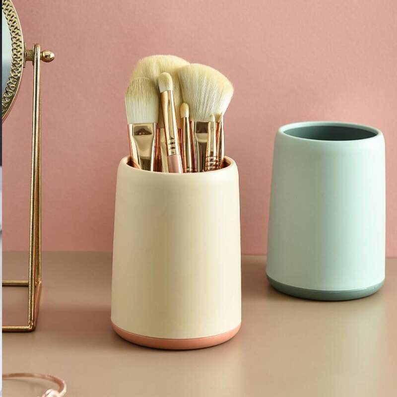 

1pc Random Cylinder Pen & Brush Holder, Multicolor