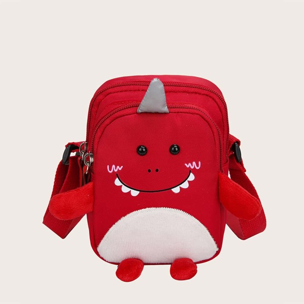 

Girls Cartoon Graphic Crossbody Bag, Red