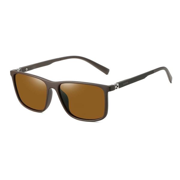 

Men Acrylic Frame Polarized Sunglasses, Brown