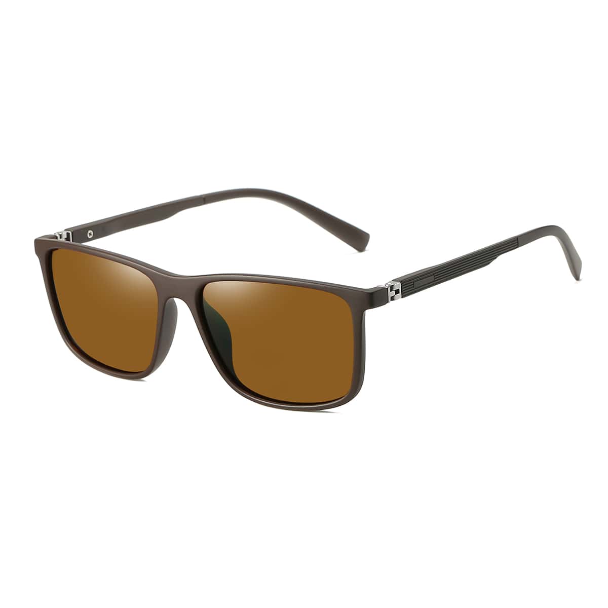 

Guys Acrylic Frame Polarized Sunglasses, Brown
