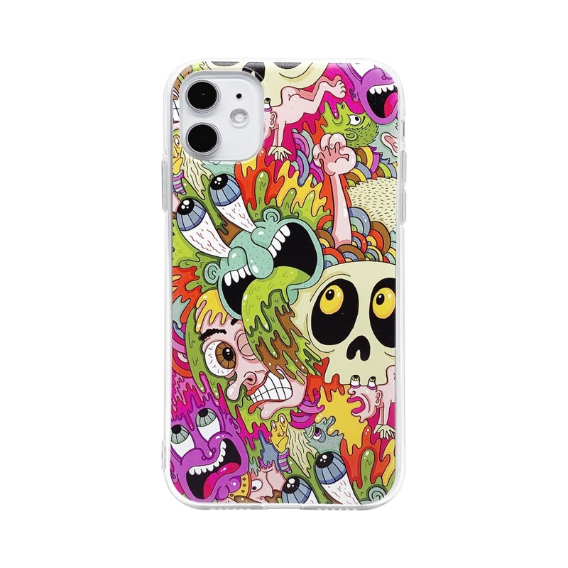 

1pc Cartoon Graphic iPhone Case, Multicolor