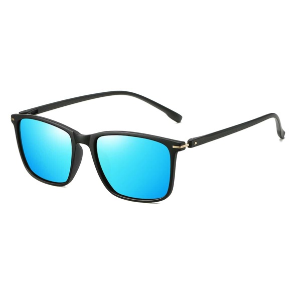

Men Acrylic Frame Polarized Sunglasses, Blue