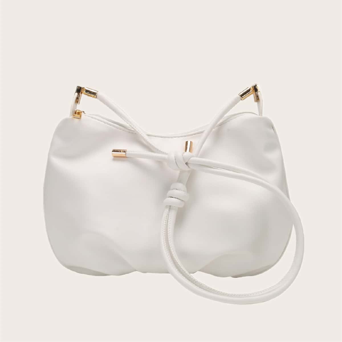 

Minimalist Ruched Bag, White
