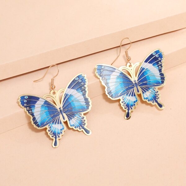 

Butterfly Decor Drop Earrings, Blue