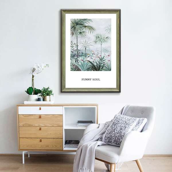 

Plants Print Wall Painting Without Frame, Multicolor
