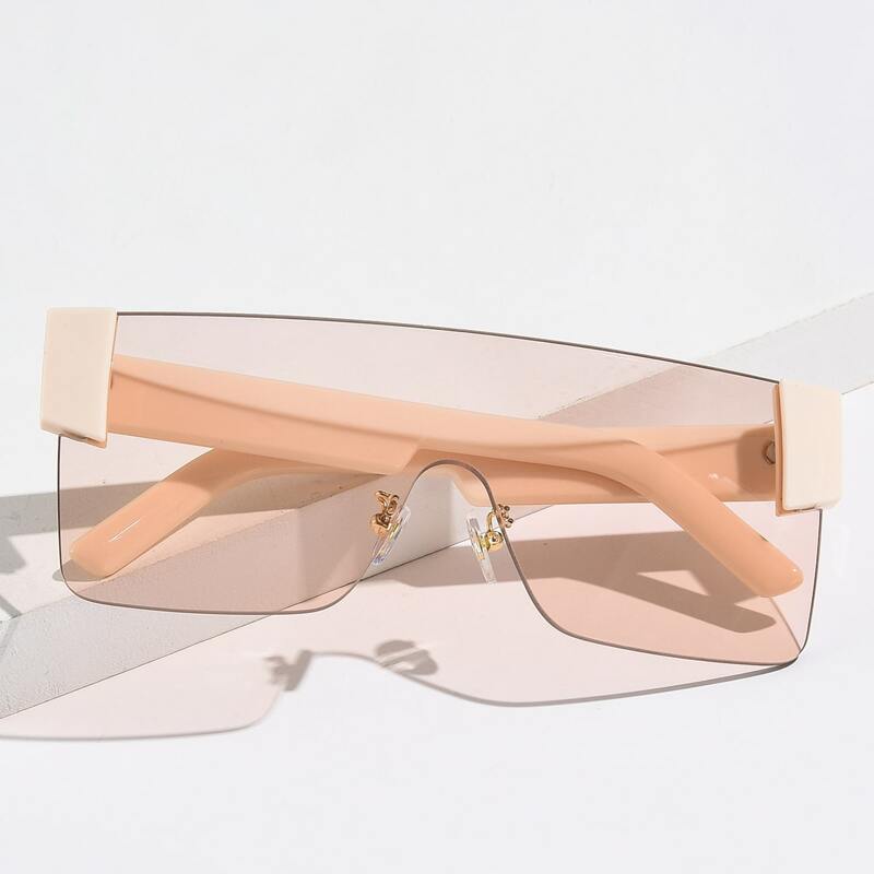 

Guys Flat Top Rimless Sunglasses, Dusty pink