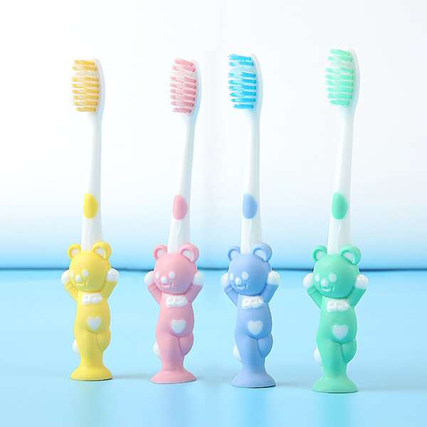 

4pcs Kids Cute Bear Toothbrush Set, Multicolor