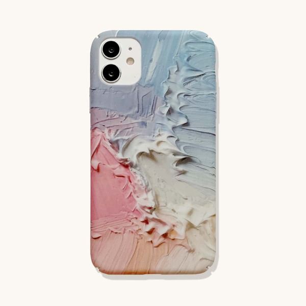

1pc Colorblock iPhone Case, Multicolor