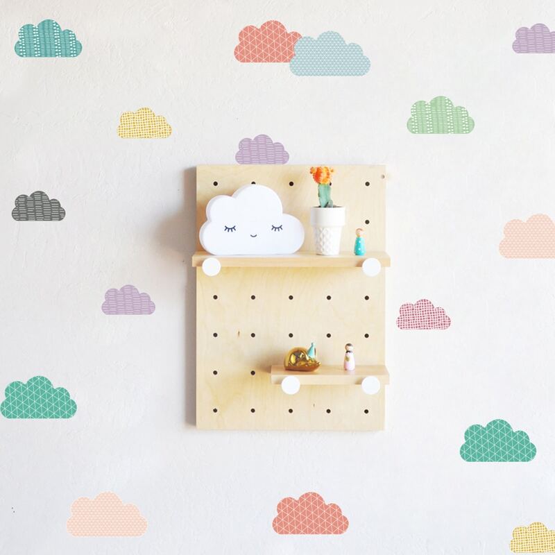 

Kids Cloud Print Wall Sticker, Multicolor
