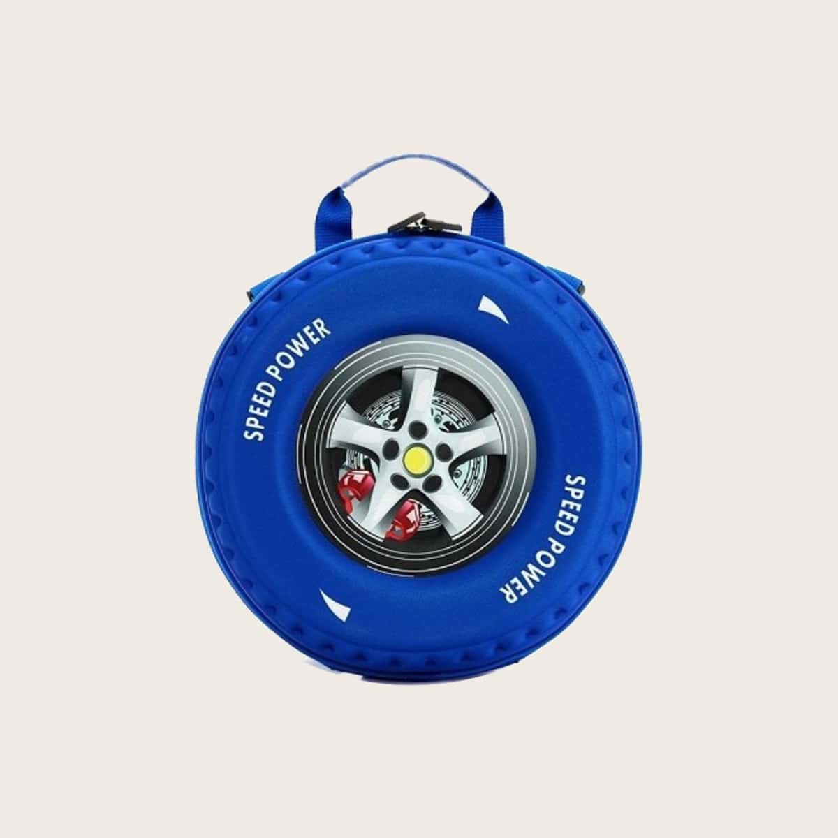 

Tire Design Round Satchel Bag, Blue