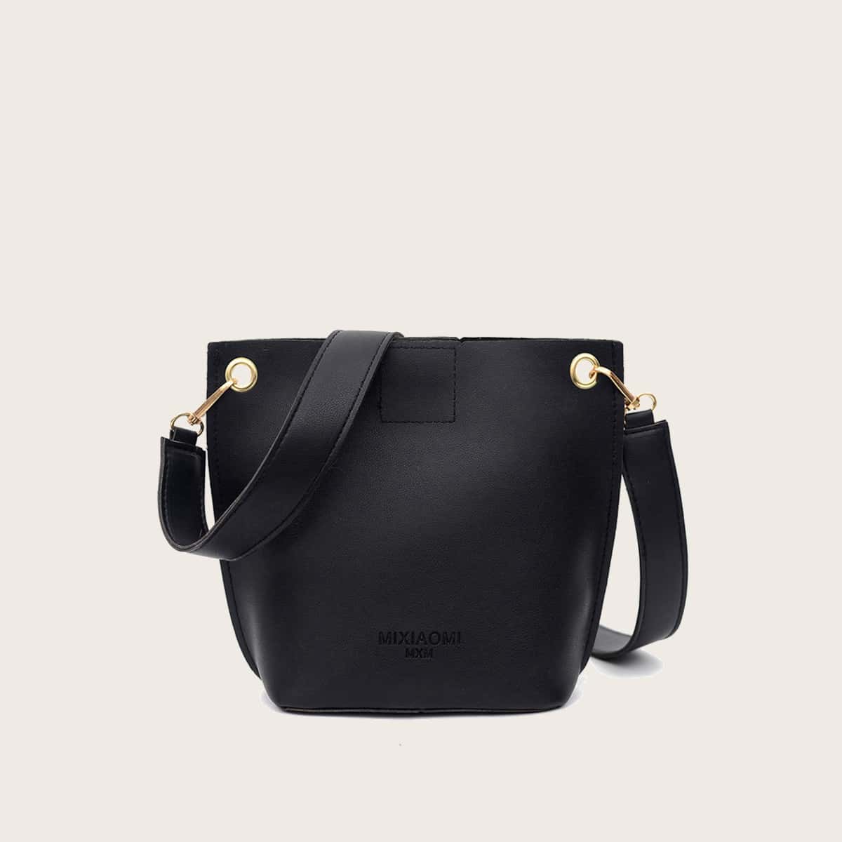 

Solid Crossbody Bag, Black