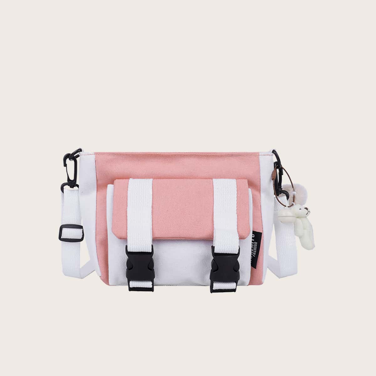 

Colorblock Buckle Crossbody Bag, Multicolor