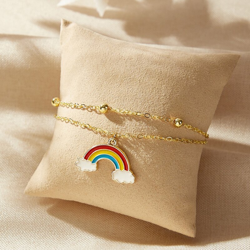 

Rainbow Chain Bracelet, Gold