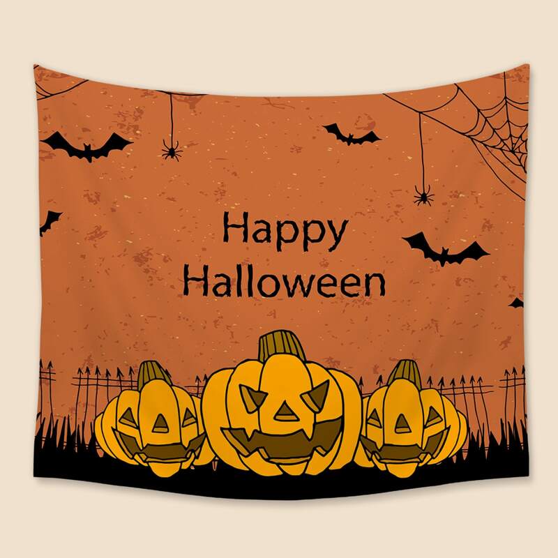 

1pc Halloween Pattern Tapestry, Multicolor