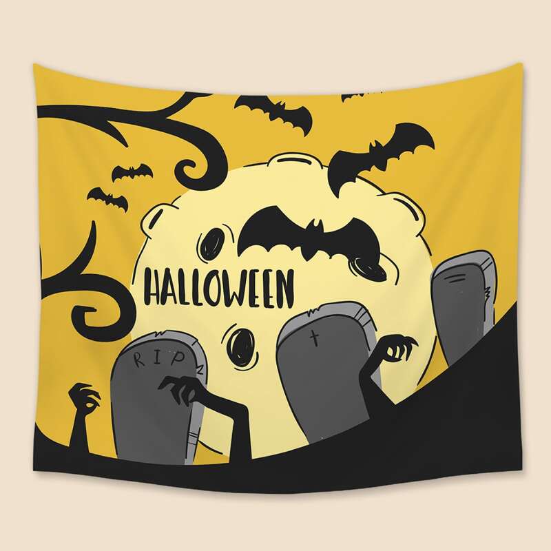 

1pc Halloween Pattern Tapestry, Multicolor