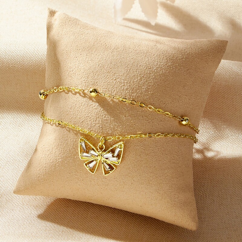 

Butterfly Chain Bracelet, Gold