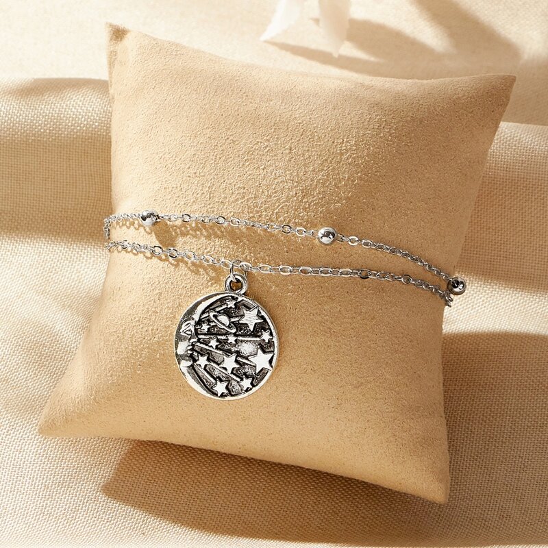 

Star Coin Bracelet, Silver