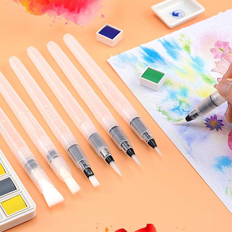 

6pcs Water Injection Soft Brush, Clear