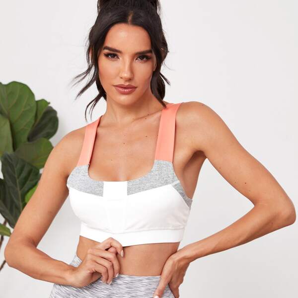 

Color Block Sports Bra, Multicolor