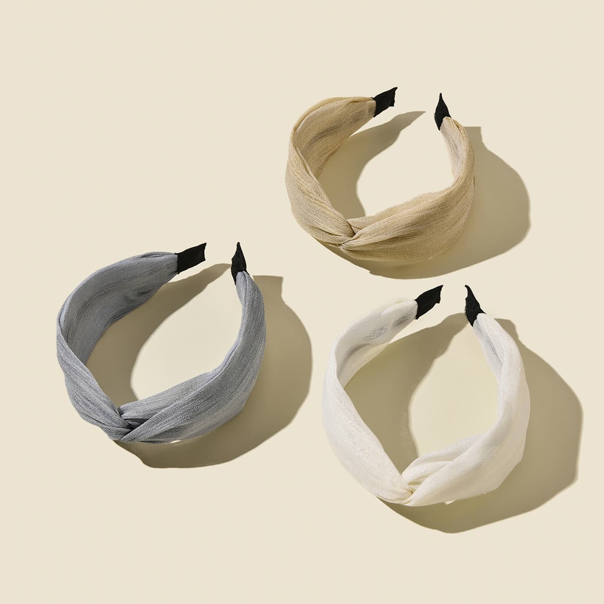

3pcs Simple Hair Hoop, Multicolor