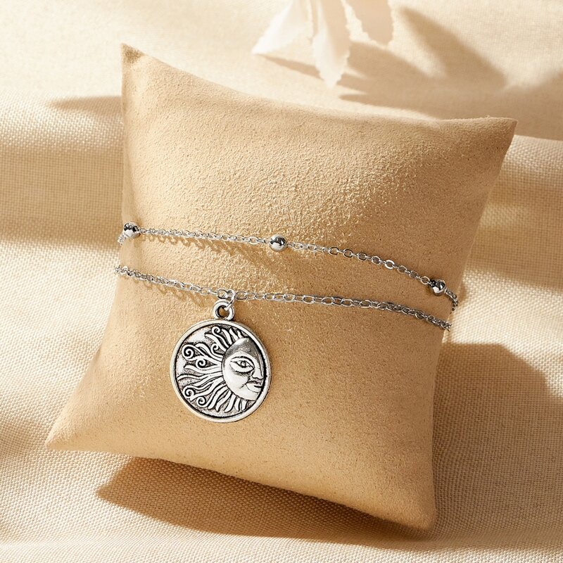 

Sun Coin Bracelet, Silver