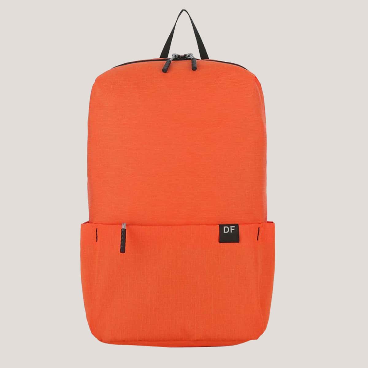 

Solid Zip Backpack, Orange