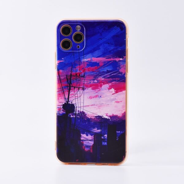 

1шт чехол для iPhone с принтом, Многоцветный