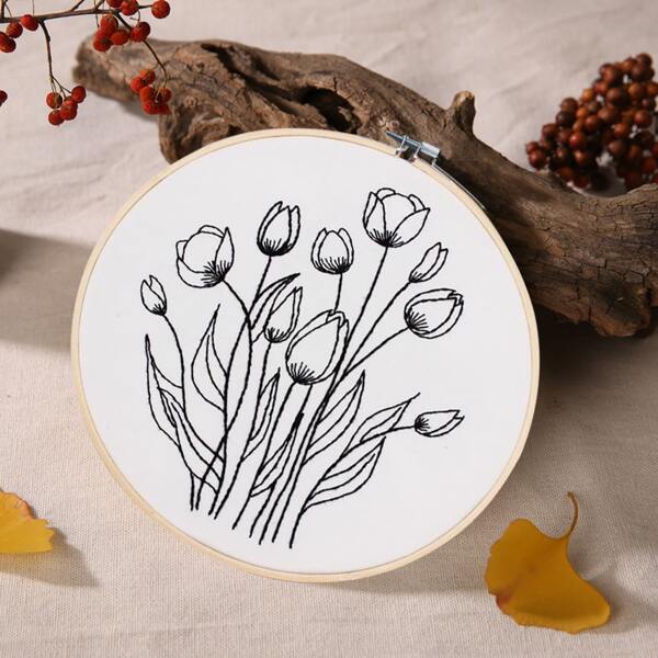 

Flower Pattern DIY Cross Stitch, Multicolor